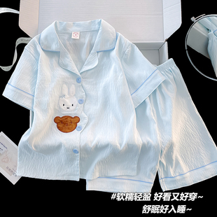儿童睡衣女童夏季纯棉短袖薄款2026新款中大童女孩可爱夏款家居服