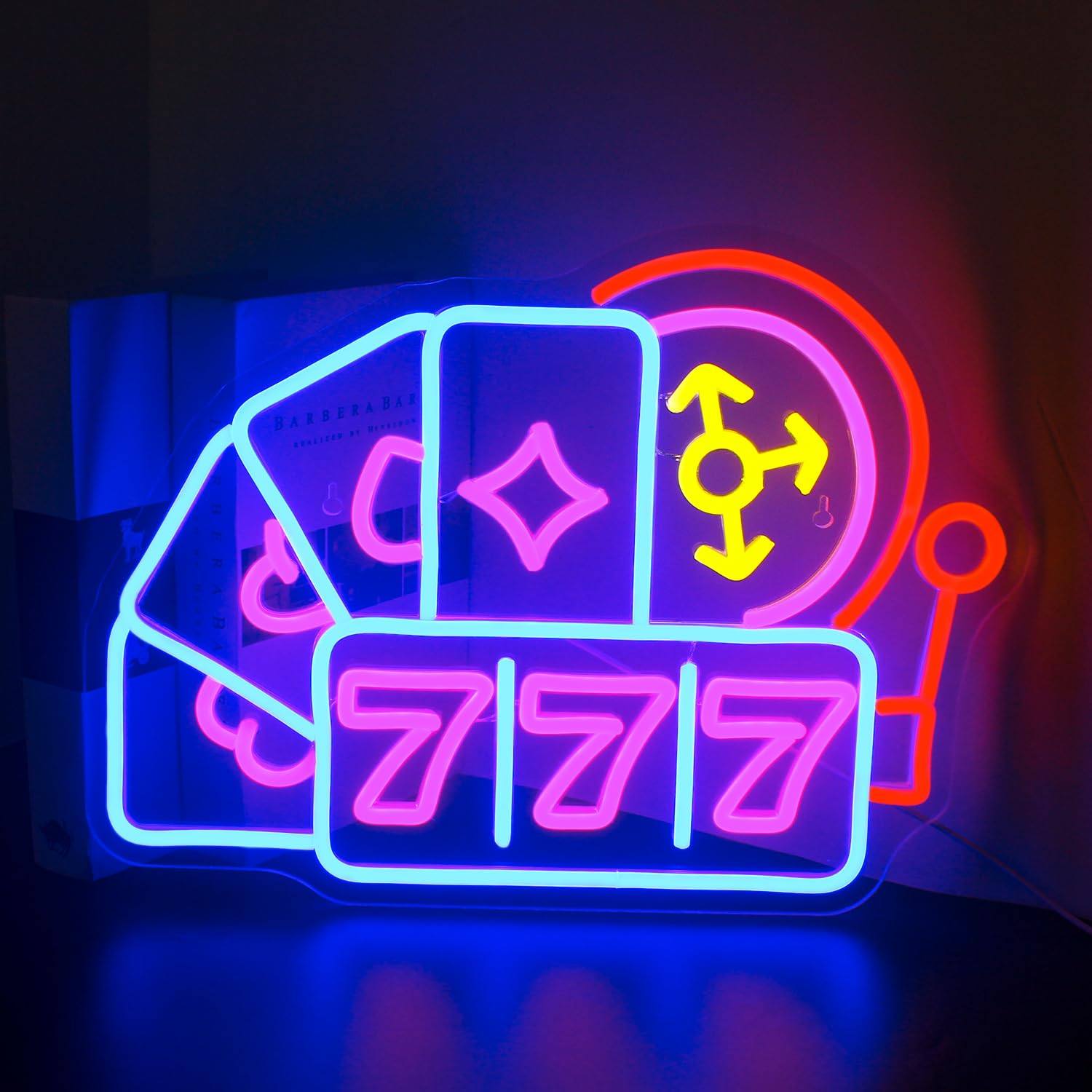 led柔性霓虹灯定制棋牌麻将骰广告牌/标识牌