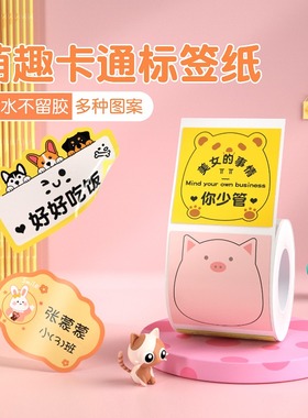 精臣B21/B1/B3S彩色姓名贴热敏花纹防水家用分类收纳贴纸标签纸