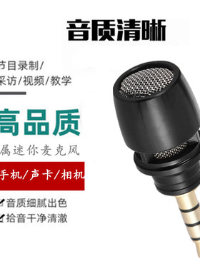 手机迷你通用麦克风 全民K歌迷你话筒 声卡电脑3.5mm直插式录音麦