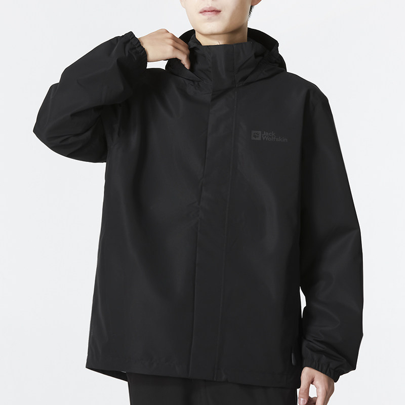 25秋冬正品狼爪冲锋衣男款户外运动防水连帽单层夹克外套5020894