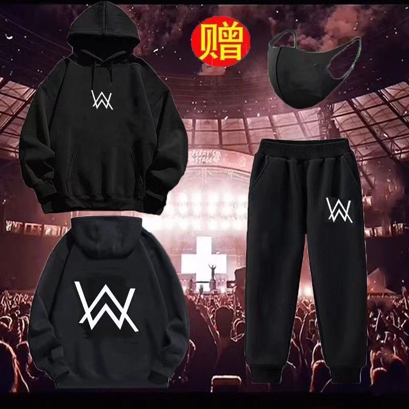 三件套】嘉豪套装艾伦沃克卫衣舞团同款穿搭strong哥口罩衣服1/2