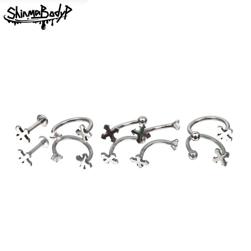 Shinma耳钉唇钉C型唇环马蹄环