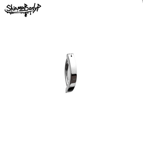 Shinma316L钛钢卡扣式质感气质圆弧肚脐钉肚脐环朋克现代土酷穿刺