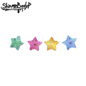 Shinma 彩色迷你内螺纹耳钉唇钉 雕刻光芒五角星星 136钛合金