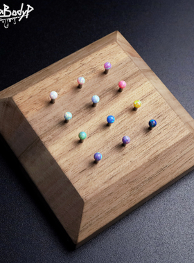 Shinma16G3MM澳宝欧泊钛合金内螺纹唇钉耳钉眉钉唇环欧美0.9牙粗