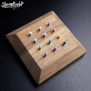 Shinma16G3MM澳宝欧泊钛合金内螺纹唇钉耳钉眉钉唇环欧美0.9牙粗