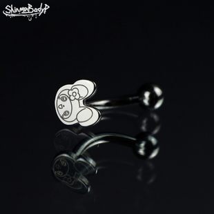 1.2mm镜面抛光动漫可爱美乐钛钢外螺纹眉钉rook钉穿刺饰品 Shinma