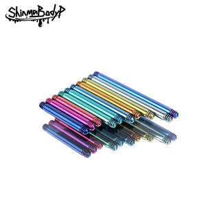 Shinma 136高抛光钛合金外螺纹外牙舌钉舌环杆子穿刺饰品欧美