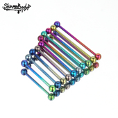 Shinma F136钛合金内螺纹内牙耳桥钉双耳洞长耳骨钉恢复用 14G