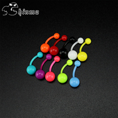 Shinma超安全糖果色泫雅风亚克力肚脐钉肚脐环欧美时尚 穿刺饰品