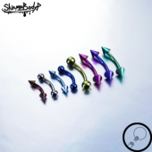 Shinma 16G F136纯钛镜面抛光钛合金内螺纹内牙眉钉眉环穿刺饰品