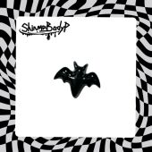 蝙蝠小黑 Shinma 捣蛋鬼 哥特暗黑光滑内螺纹树脂耳钉唇钉钛钢