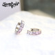 Shinma 桃夭 136钛合金爆闪渐变锆石直针甜美卡扣耳环耳骨环