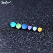 1.2MM Shinma 16G 钛合金小圆盘平底超小舒适舌钉贴合唇钉耳钉