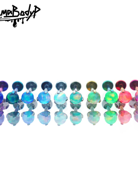 Shinma爆闪出击F136钛合金果冻澳宝耳钉唇钉耳骨钉唇环内螺纹耳饰