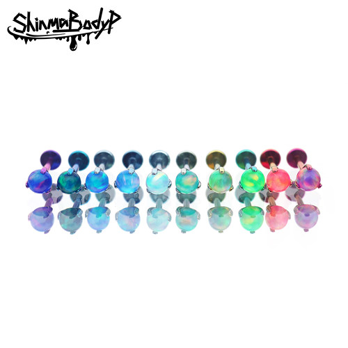 Shinma爆闪出击F136钛合金果冻澳宝耳钉唇钉耳骨钉唇环内螺纹耳饰