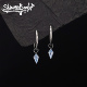 Shinma钛合金蓝色锆石澳宝菱形挂坠水滴哥特亚比亚文化耳环耳骨环