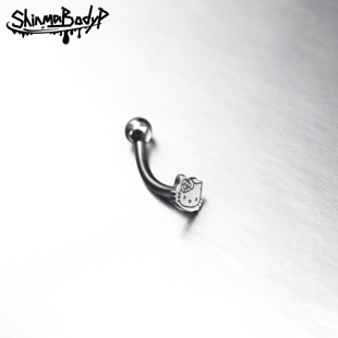 镜面抛光动漫可爱亚比钛钢眉钉眉环日韩穿刺饰品男女 Shinma