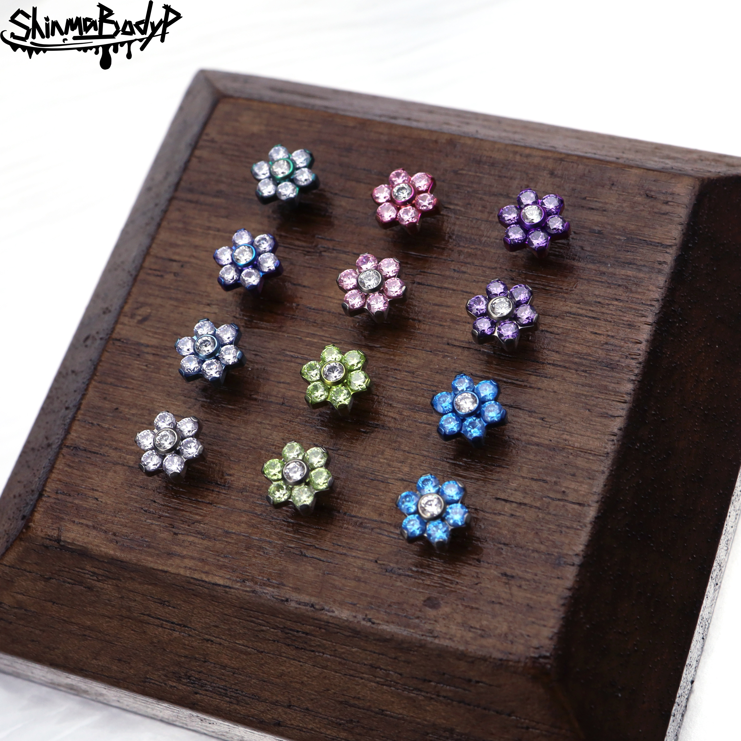 钛合金1.2MMshinma锆石耳钉