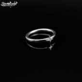 Shinma钛钢超小可爱四角星星卡扣式 唇环唇钉欧美甜美朋克穿刺饰品