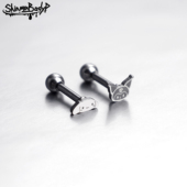 Shinma 0.8 1.2MM镜面抛光玉桂dog库洛mi钛钢耳钉耳骨钉卡通动漫