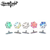 136钛合金耳钉唇钉耳骨钉 Shinma 迷你雪花片蒲公英F 可爱穿刺