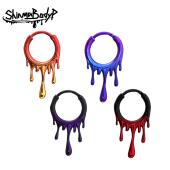 Shinma 熔岩流体液体血液哥特万圣节亚比土酷小众钛钢耳环耳饰