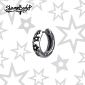 Shinma 1.0MM 复古星星钛钢圈圈耳环耳扣欧美潮流简约耳饰嘻哈