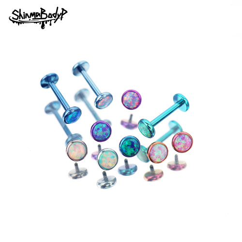 Shinma钛合金澳宝欧泊彩石唇钉