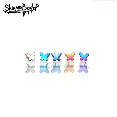 Shinma蝴蝶鼻钉耳钉F-136钛