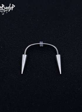 Shinma 1.2mm德古拉钉唇系带钉虎牙尖锥钉手工订制穿刺饰品