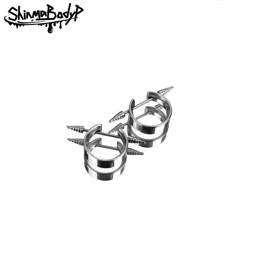 Shinma 朋克尖锥螺纹铆钉外螺纹乳钉乳环欧美性感潮流穿刺饰品