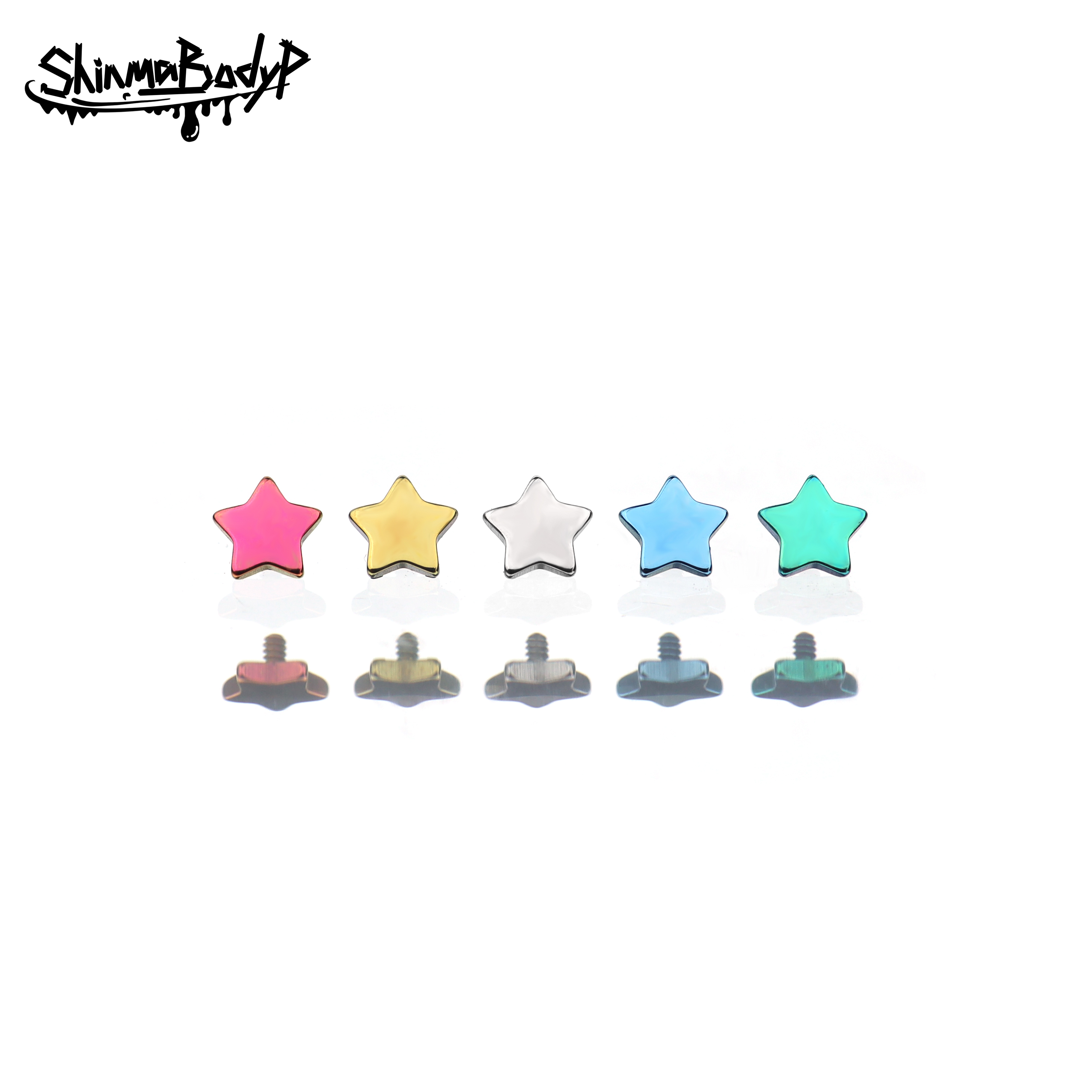 ShinmaF-136钛星星唇钉鼻钉耳钉