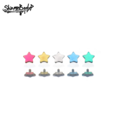 Shinma 136钛合金甜辣可爱软妹五角星星唇钉鼻钉耳骨钉耳钉