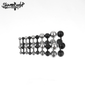 Shinma 0.8MM超细杆钛钢圆球圆柱耳钉耳骨钉耳环耳蜗钉耳饰个性