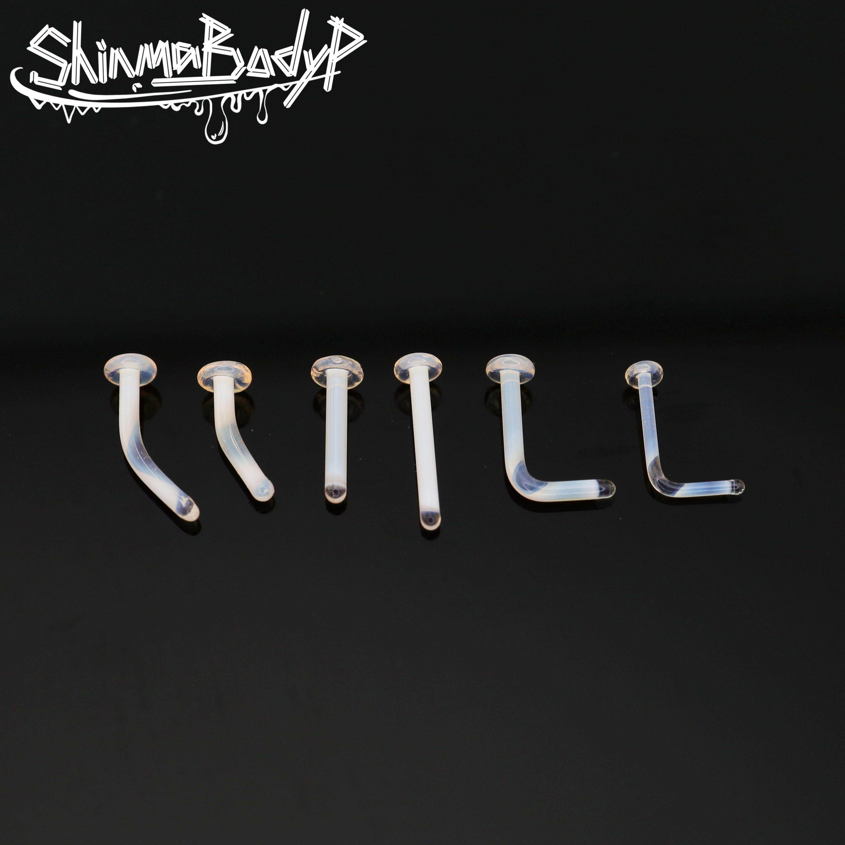 Shinma 肤色无铅玻璃针防过敏透明鼻钉耳骨钉高透洞隐形棒穿刺钉,饰品/流行首饰/时尚饰品新,耳钉,淘宝优惠券,粉丝福利购,淘宝优惠卷