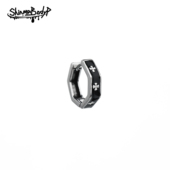 Shinma 滴油十字架钛钢耳扣耳环耳钉欧美潮流耳饰土酷朋克新品