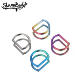 D型环耳骨环唇环小众朋克土酷穿刺 136钛合金直杆唇环 Shinma