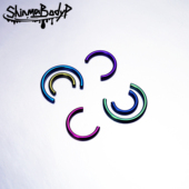 ShinmaF136钛合金内螺纹内旋马蹄环唇环鼻中隔微笑钉杆子穿刺饰品