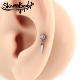 Shinma 136钛合金锆石尖锥挂坠土酷朋克穿刺耳钉唇钉耳骨钉耳饰
