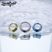 Shinma 136钛合金线圈重叠卡扣环耳环耳骨环鼻中隔环土酷穿刺