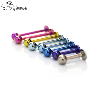 Shinma 136钛合金唇钉嘴唇钉外螺纹唇钉唇环欧美恢复用穿刺饰品