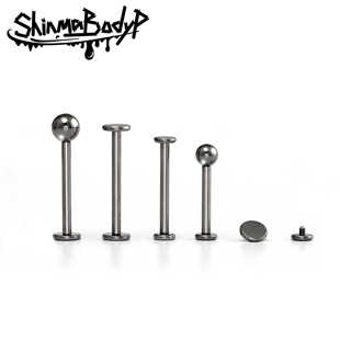 平底舌钉 Shinma 136钛合金圆盘舌钉 14G 高抛光舒适型舌钉