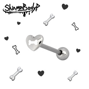 Shinma 爱心心形狗狗骨头亚比甜酷可爱舌钉舌环穿刺 爱宠日记