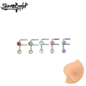 夏季 闪光折射幻彩0.8mm细杆甜辣 上新 梦幻系列L鼻钉 Shinma