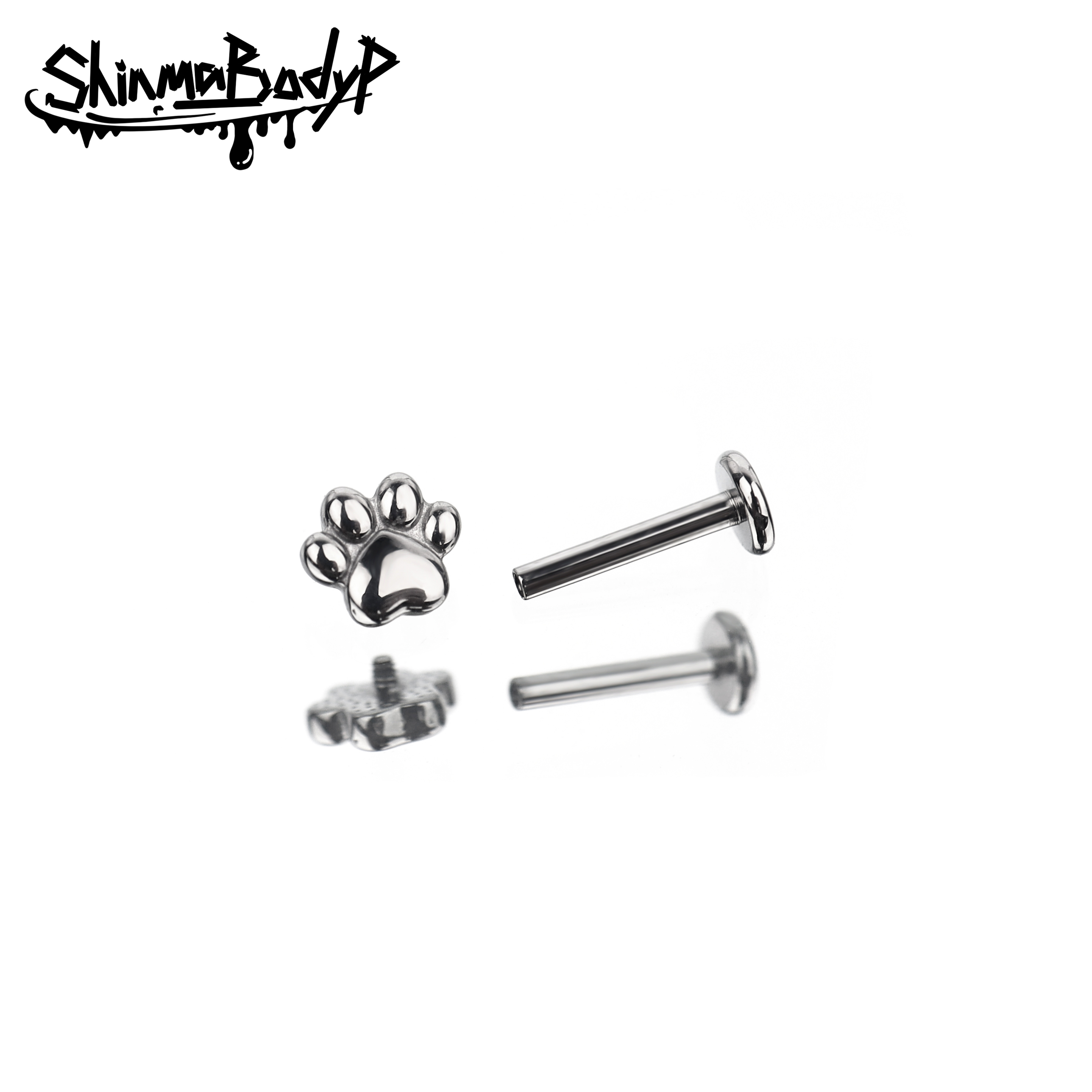 Shinma猫爪熊掌狗狗爪唇钉耳钉