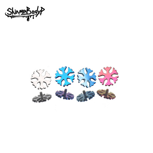 ShinmaF-136钛雪花唇钉耳钉