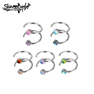 夏季 闪光可爱土酷穿刺 上新 梦幻系列鼻环C型鼻钉 Shinma