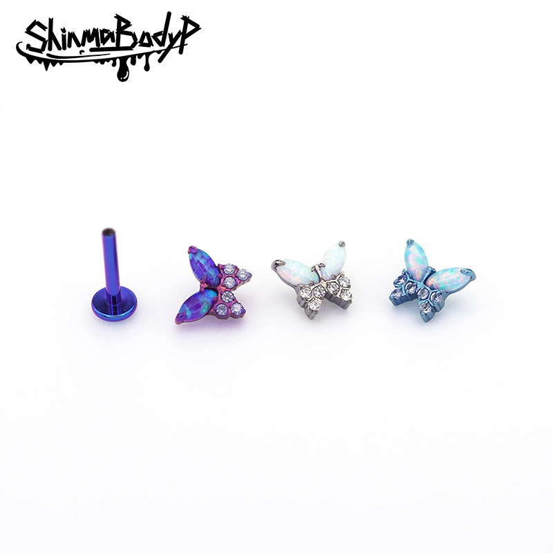 ShinmaF-136钛合金澳宝耳钉唇钉